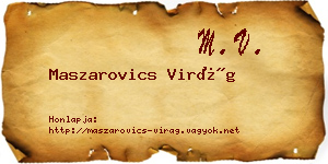 Maszarovics Virág névjegykártya