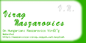 virag maszarovics business card